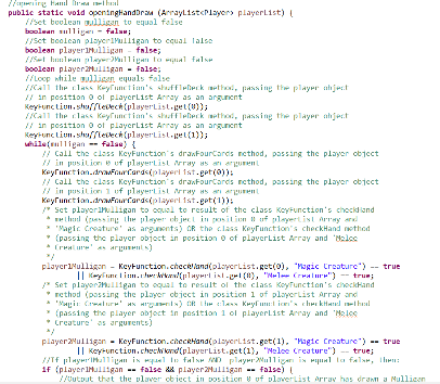 Screenshot of the first part of the opening hand draw method of the app class
