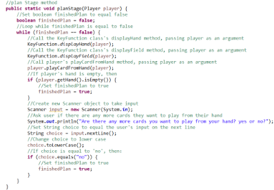 Screenshot of the plan stage method of the app class